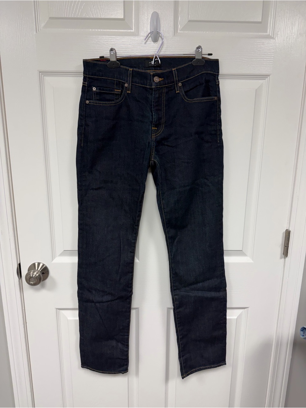 7 For All Mankind Dark Indigo Jeans with Contrast Stitching